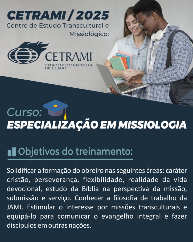 Cetrami especialização em missiologia